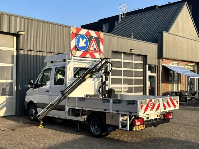 Mercedes-Benz Sprinter 513 CDI 366 Hiab Laadkraan 018T Trekhaak 2000 kg Airco 6 persoons uitvoering...