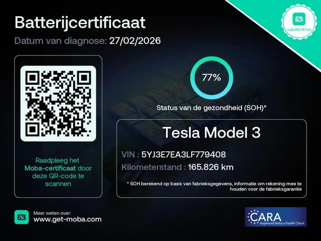 Tesla Model 3 Standard RWD Plus 60 kWh | Navigatie | Panoramadak | Leder |