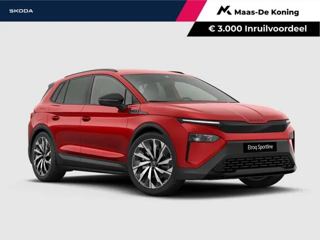 Škoda Elroq Sportline Elektromotor 210 kW / 286 PK SUV 21'' velgen | trekhaak wegklapbaar | 3.000,-...