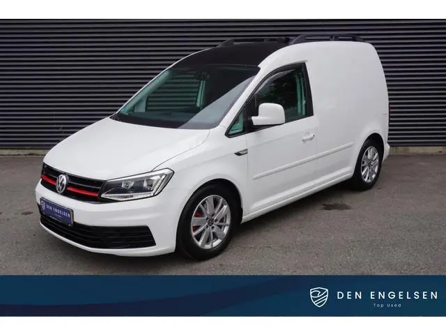 Volkswagen Caddy MARGE 102pk Euro6 Automaat Navigatie Parkeersensoren Trekhaak 17" Velgen LED + Xeno...