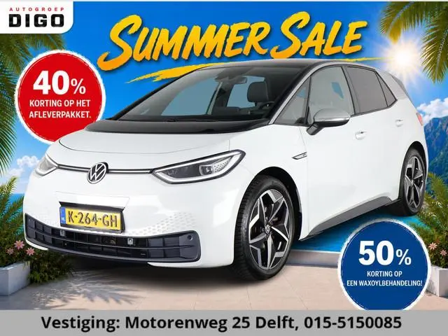 Volkswagen ID.3 FIRST PLUS 58 KWH 1e EIG SOD ACCU 90% GAR. 1-2031* BIJNA 2021. NAVI.STOEL EN STUUR V...