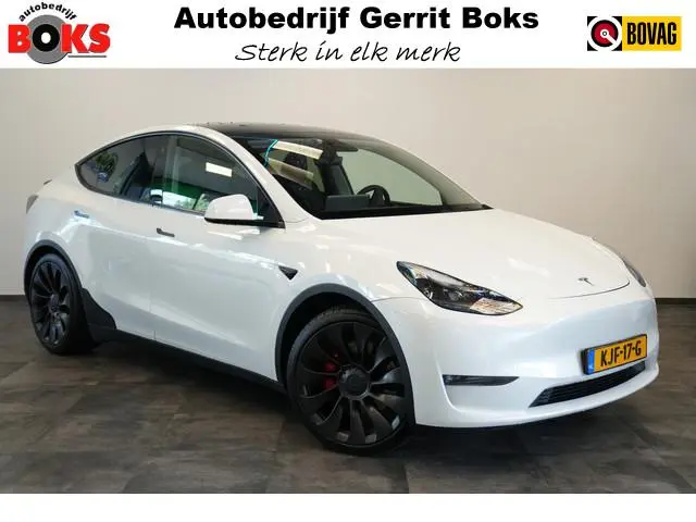 Tesla Model Y Performance AWD 75 kWh ACC Panoramadak HW3 24 Maanden garantie* (Vraag naar de voorwaa...