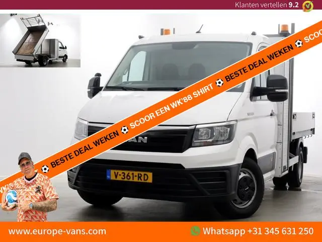 Man TGE 5.180 2.0 177pk E6 L2H1 Kipper Dubbel Lucht Trekhaak 3500kg 06-2018