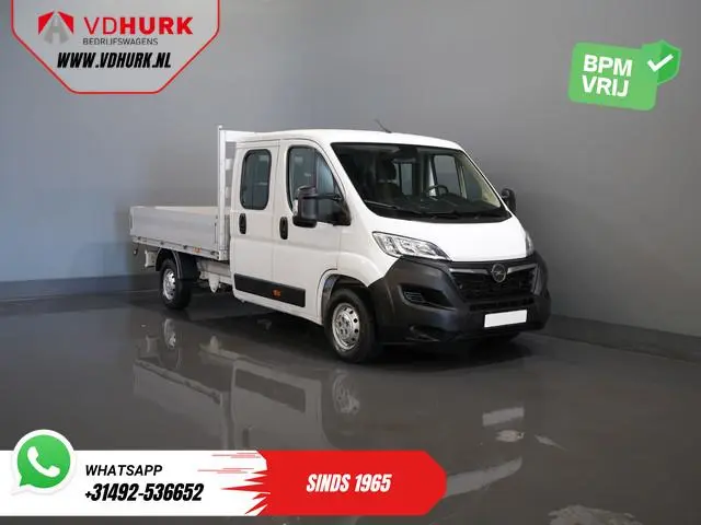 Opel Movano 2.2 140 pk DC Dubbel Cabine Open Laadbak/ 7 Pers./ 2.5t Trekverm./ Cruise/ Airco/ 288x21...