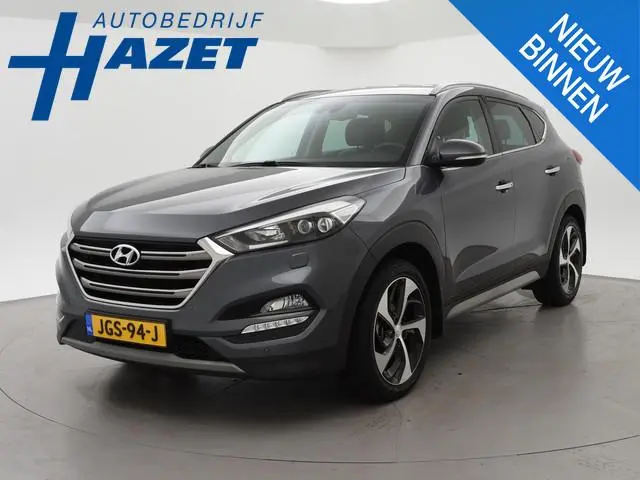 Hyundai Tucson 1.6 T-GDi 177 PK PREMIUM + AFN. TREKHAAK 1900 KG! | LEDER | STOELVERW. V+A | CAMERA
