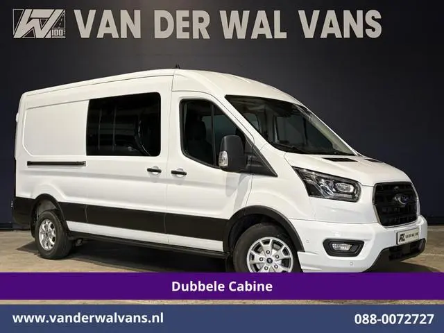 Ford Transit 2.0 TDCI 131pk L3H2 Dubbele Cabine Euro6 Airco | Xenon | 5-Zits | Navigatie | LED | App...