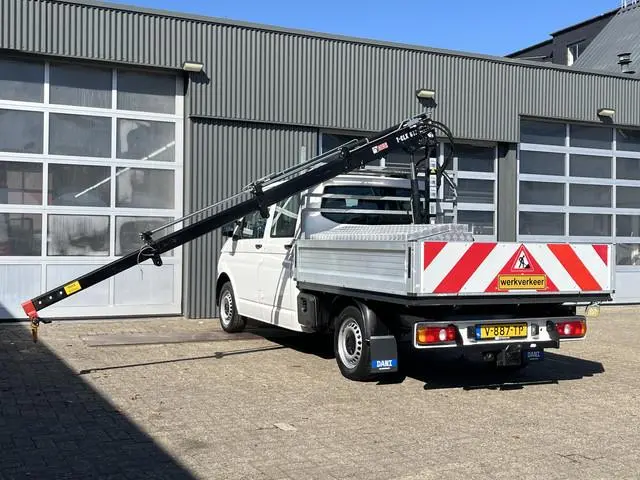 Volkswagen Transporter 2.0 TDI L2H1 DC Euro 6 Hiab 013T Laadkraan Pick up Dubbele cabine open laadba...