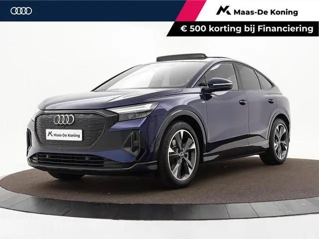 Audi Q4 Sportback e-tron 40 S edition 204 PK 77 kWh · SOH 96,3% · Panoramadak · Camera · Apple/Andro...