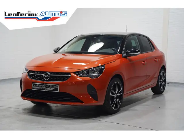Opel Corsa 1.2 100 pk Black&Orange Edition Airco, Dak Zwart 17" LMV, PDC achter, Cruise control, Sto...