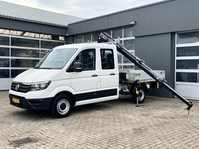 Volkswagen Crafter 35 2.0 TDI DC Hiab Laadkraan 023-3 Trekhaak 2500 kg trekgewicht Airco Cruise cont...