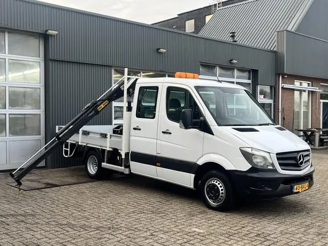 Mercedes-Benz Sprinter 513 CDI 130pk DC Laadkraan Hiab 017T Airco Trekhaak 2000kg Open laadbak Euro...
