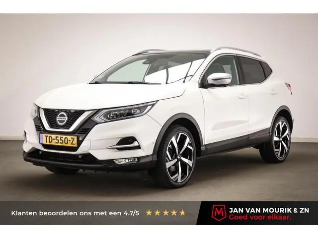 Nissan Qashqai 1.2 Tekna + | PANORAMADAK | LEDER | STELVERWARMING | DAB | 360 CAMERA | TREKHAAK