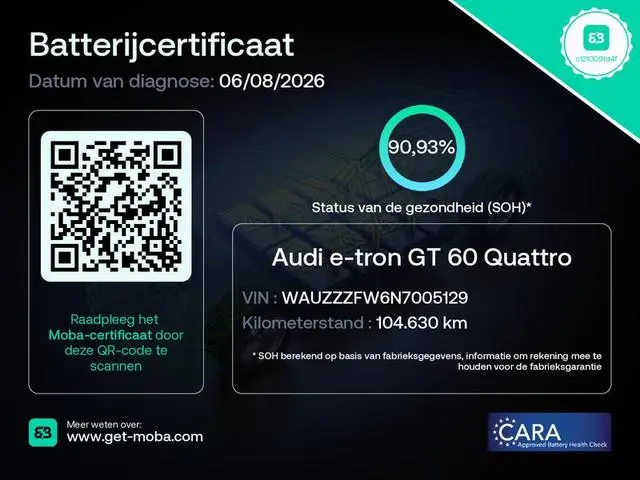 Audi e-tron GT GT edition ZERO 93 kWh | SOH 90,9 % | Panorama | Dynamic Plus | Nachtzicht | Head-up...