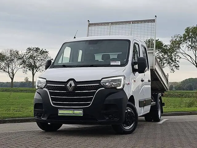 RENAULT MASTER 2.3 Dubbele Cabine Kipper Kist Dubbellucht Airco 3.5T-Trekhaak Euro6 145Pk!