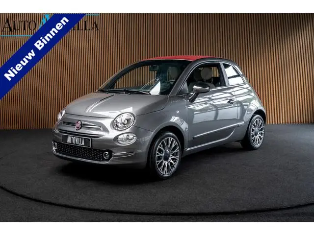 Fiat 500 C 1.0 Hybrid Dolcevita Navi Leer Cruise PDC Carplay Zwarte binnenhemel LM velgen