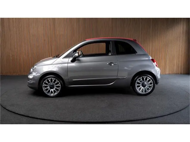 Fiat 500 C 1.0 Hybrid Dolcevita Navi Leer Cruise PDC Carplay Zwarte binnenhemel LM velgen