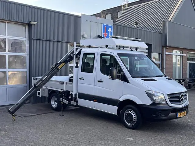 Mercedes-Benz Sprinter 513 CDI 366 Hiab Laadkraan 018T Trekhaak 2000 kg Airco 6 persoons uitvoering...