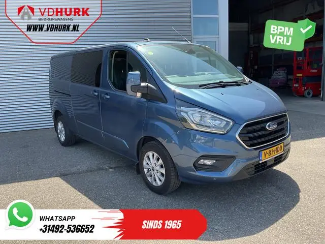 Ford Transit Custom 2.0 TDCI 170 pk Aut. L2 DC Dubbel Cabine 2xSchuifdeur/ Carplay/ Stoelverw./ Navi...