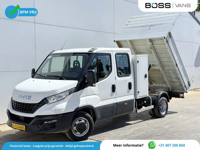 Iveco Daily 35C14 2.3 Kipper Dubbele Cabine Dubbellucht 3,5t Trekhaak 6 Stoelen Airco Cruise Control...