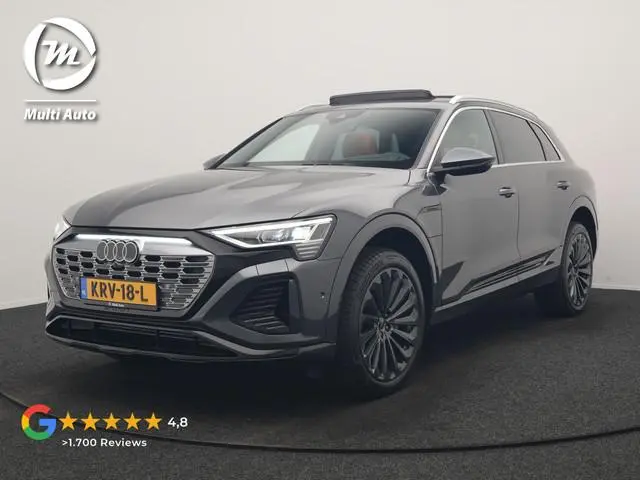Audi Q8 e-tron 50 quattro S Line 95 kWh 340pk Dealer O.H | Luchtvering | Trekhaak Afn. | Adaptive Cr...