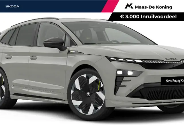 Škoda Enyaq iv RS Elektromotor 250 kW / 340 PK SUV Elektrische 21'' vision velgen | Panoramisch schu...