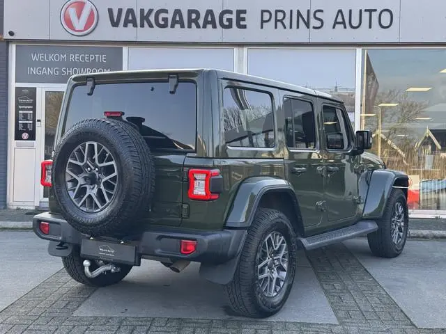 Jeep Wrangler Unlimited 4xe 380 80th Anniversary |SARGE GREEN|TREKHAAK|CAMERA V+A|STUUR+STOELVERW.|L...