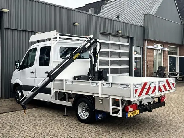 Mercedes-Benz Sprinter 513 CDI 366 Hiab Laadkraan 018T Trekhaak 2000 kg Airco 6 persoons uitvoering...