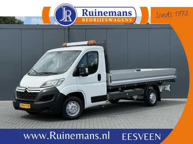 Citroën Jumper 2.2 BlueHDi 140 PK EURO 6 / L4 MAXI PICK UP / 4.20 LAADBAK / 1e EIG. / 2.5 TONS TREKHAAK / 3-ZITS