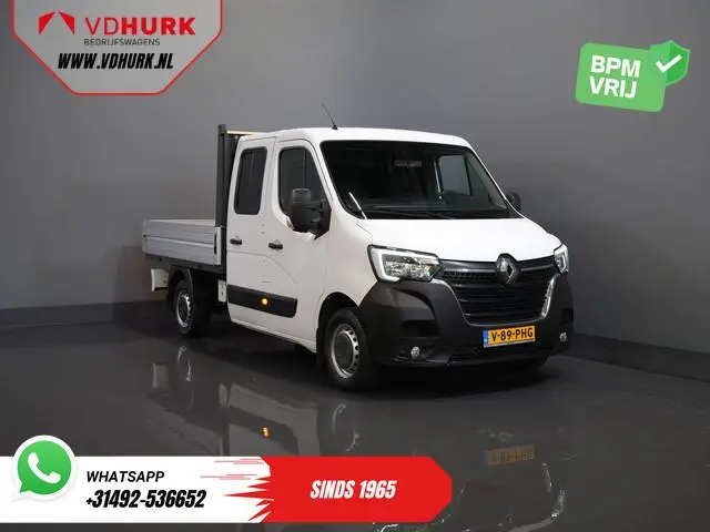 Renault Master 2.3 dCi 150 pk DC Dubbel Cabine Open laadbak/ 7 Pers./ 2.5t Trekverm./ Airco/ Trekhaa...