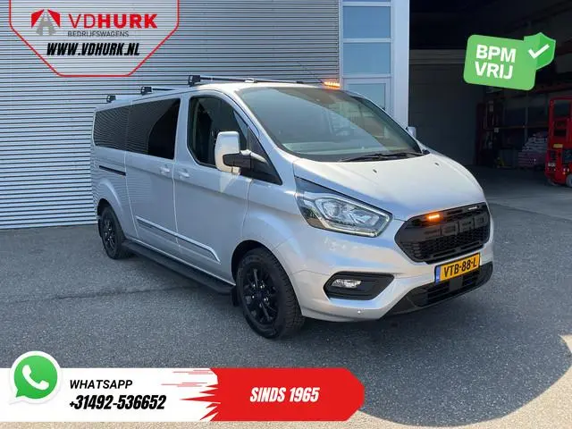 Ford Transit Custom 2.0 TDCI 130 pk Aut. L2 DC Dubbel Cabine 2xSchuifdeur/ NL Auto/ Carplay/ Leder/...