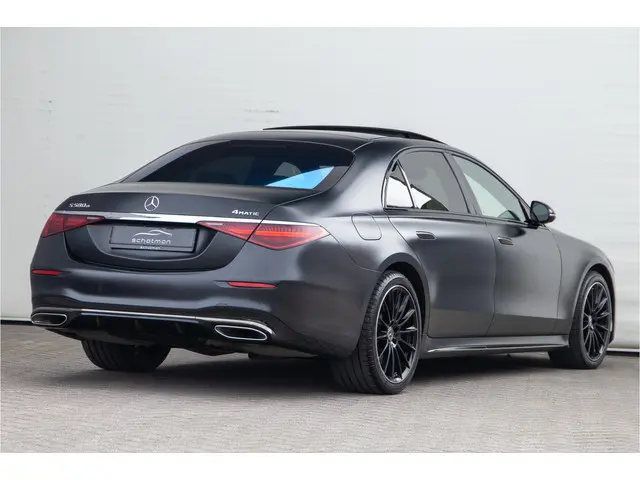 Mercedes-Benz S-klasse 580 e 4MATIC Lang AMG Premium, Designo Matzwart, Massage, Achterasbesturing,...