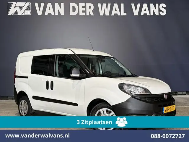 Fiat Doblò Cargo 1.6 MJ 90pk L1H1 Euro6 Airco | 3-Zits | Navigatie | Apple Carplay | Android Auto Zi...