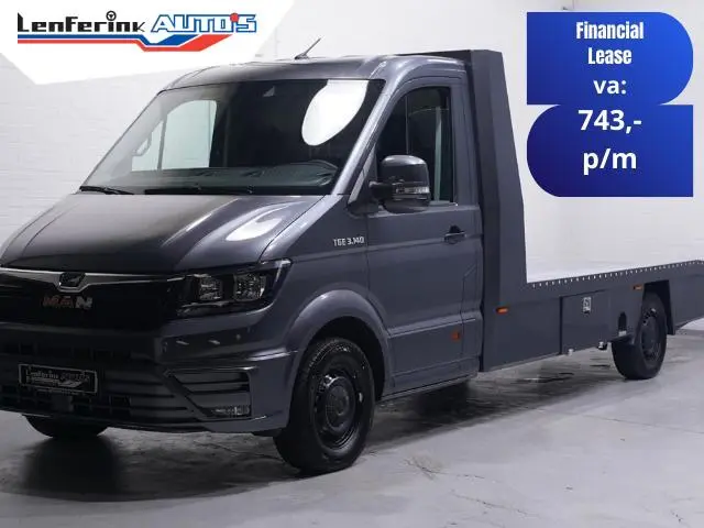 MAN TGE 2.0 TDI 140 pk Autotransporter Airco, Luchtvering Apple Carplay, Trekhaak 3.500 kg, Cruise C...